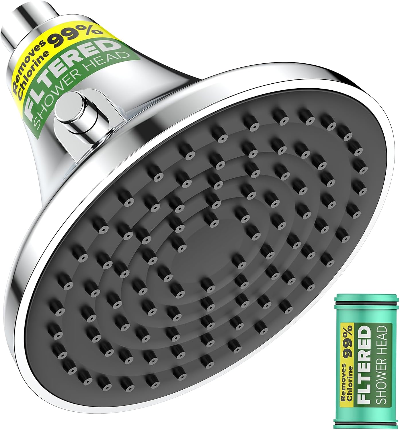 Filtered Shower Head with High Pressure and Easy Filter Change