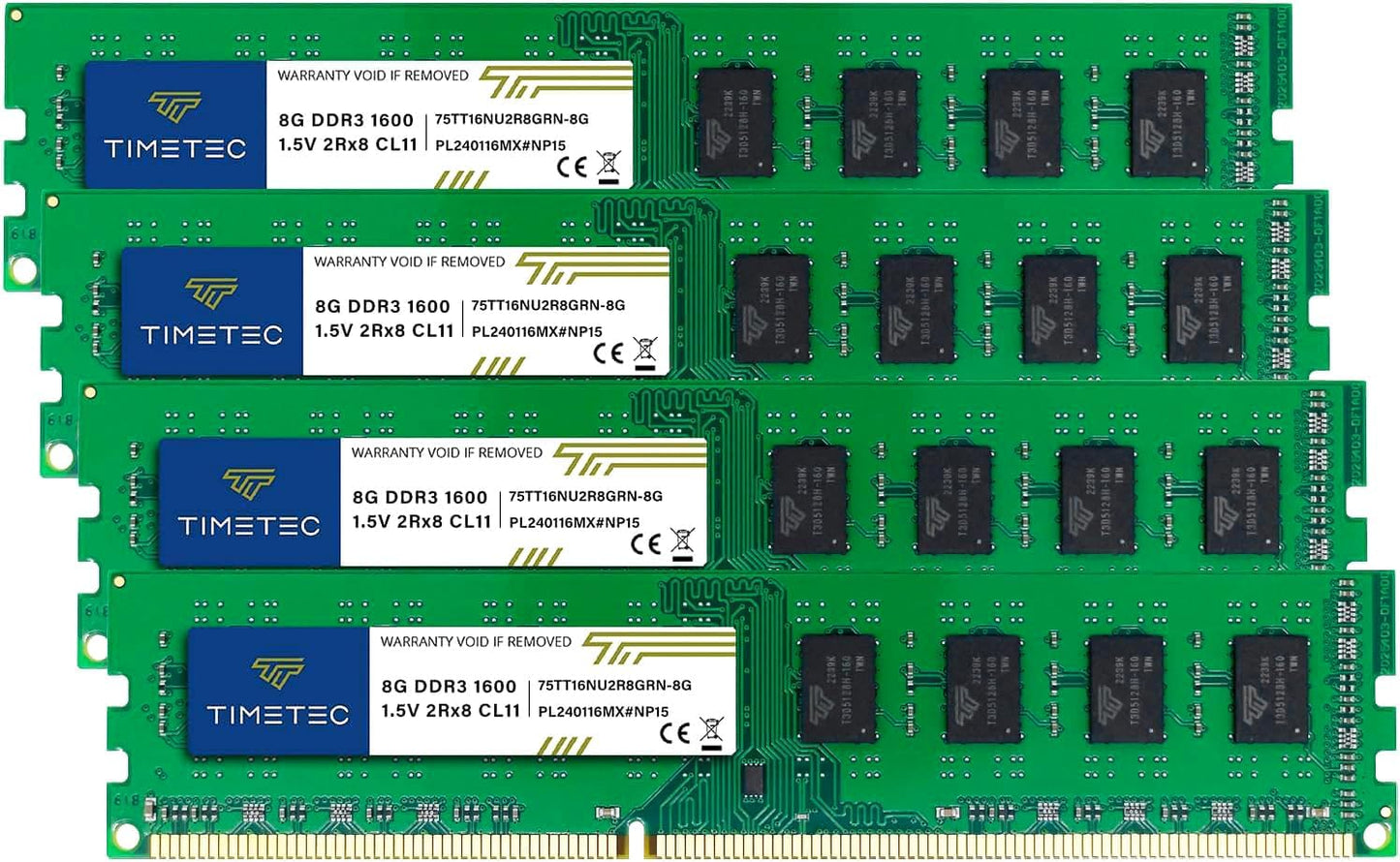 Timetec 32GB DDR3 1600MHz PC3-12800 Memory RAM Upgrade Kit