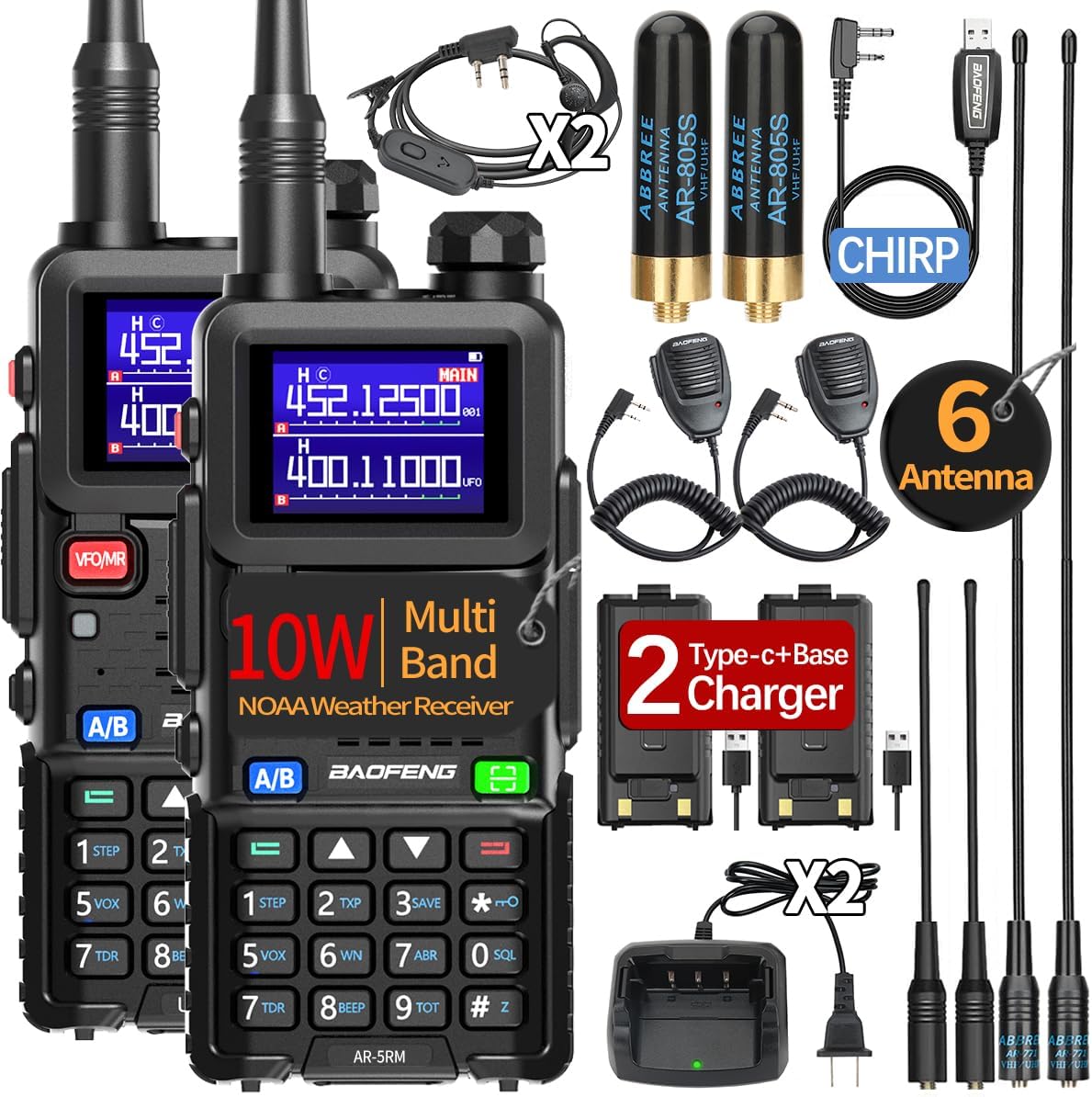 Baofeng Radio Ham Radio Long Range AR-5RM for Outdoor Use