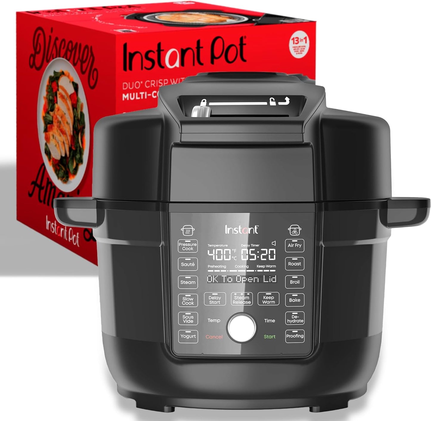 Ultimate 13-in-1 Air Fryer + Pressure Cooker - Over 800 Recipes!