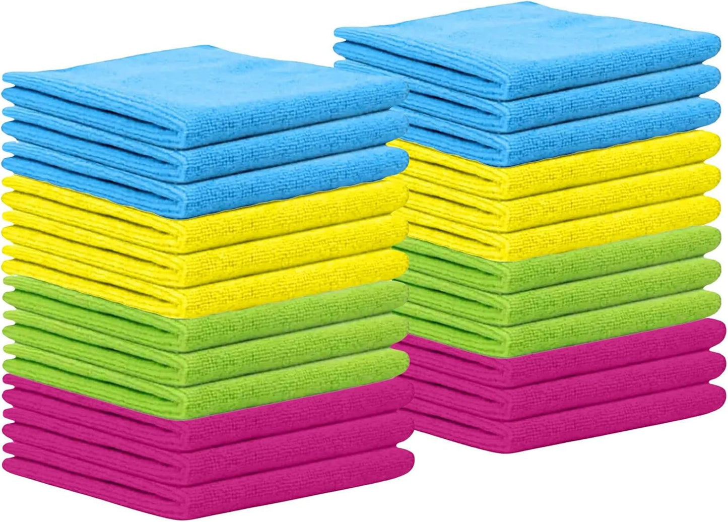 Cleanex Microfiber Cloth Set - Pack of 24 - Clean Kitchen, Home, & Car