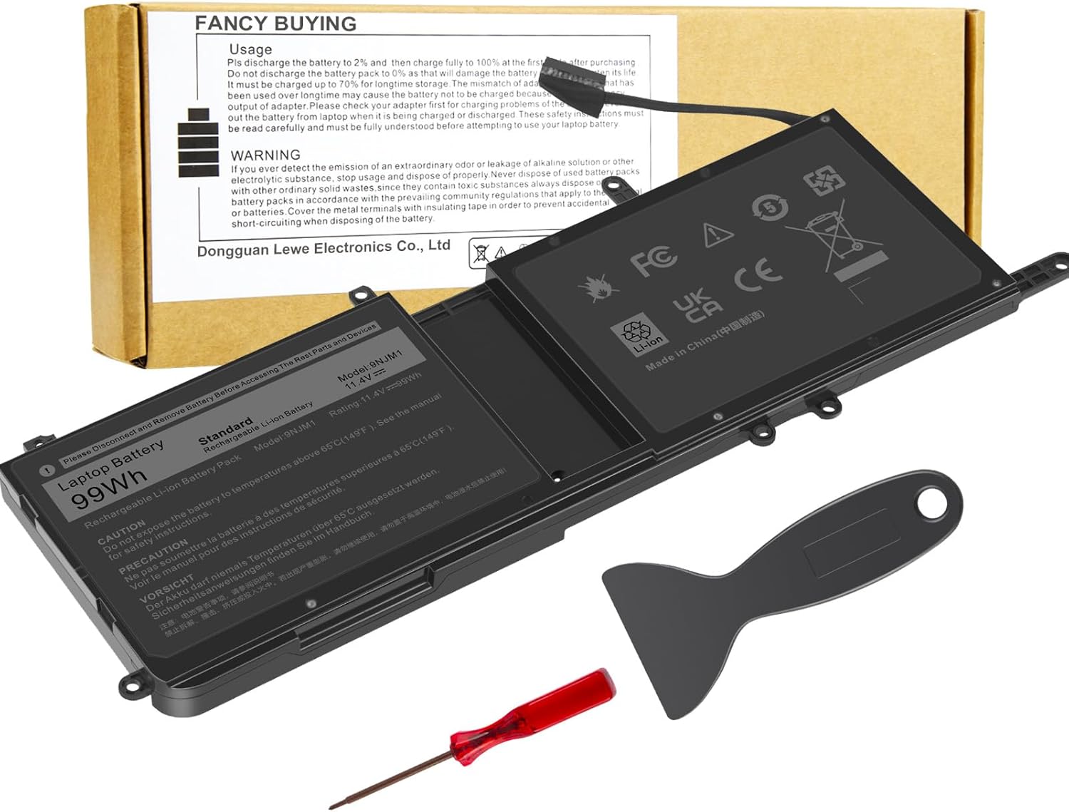9NJM1 Battery Replacement for Dell Alienware 15 R3 R4 R5 Models