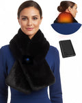 Heated Fur Scarf for Women - Rechargeable 6000mAh Warmth