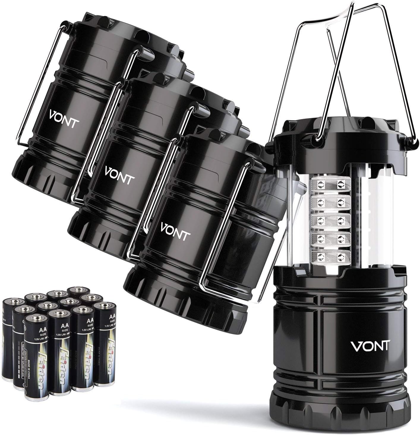 Vont 4 Pack LED Camping Lanterns - Ultimate Emergency Light