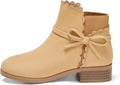All-Day Comfort Girls' Ankle Boots with Bow by Coutgo