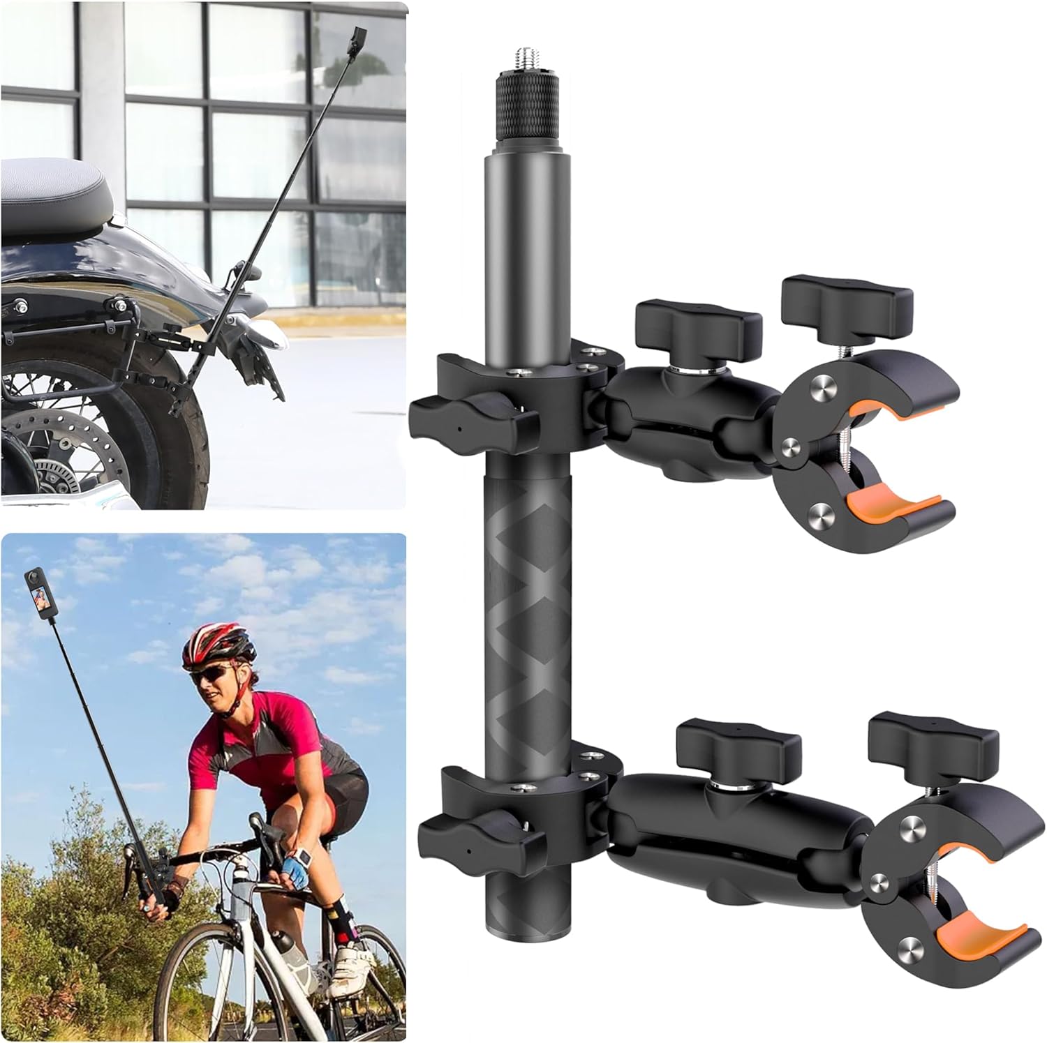 Motorcycle Bike Handlebar Mount for Insta360 and DJI OSMO