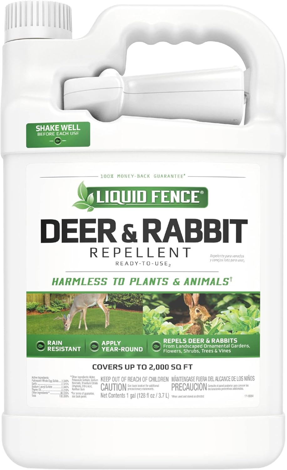 Liquid Fence Deer And Rabbit Repellent Ready-To-Use 1 Gallon