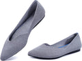 Frank Mully Womens Pointed Toe Knitted Flats - Comfortable Dressy