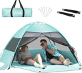 Large Easy Setup Beach Tent with UPF 50+ Shade - Fits 3-4 People