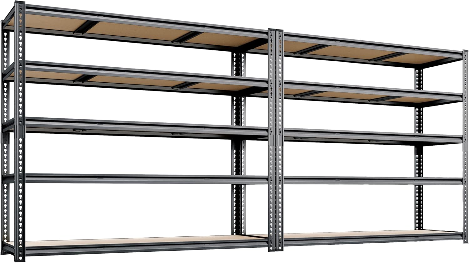 48W Garage Shelving Heavy Duty 5 Tier Adjustable Storage Unit