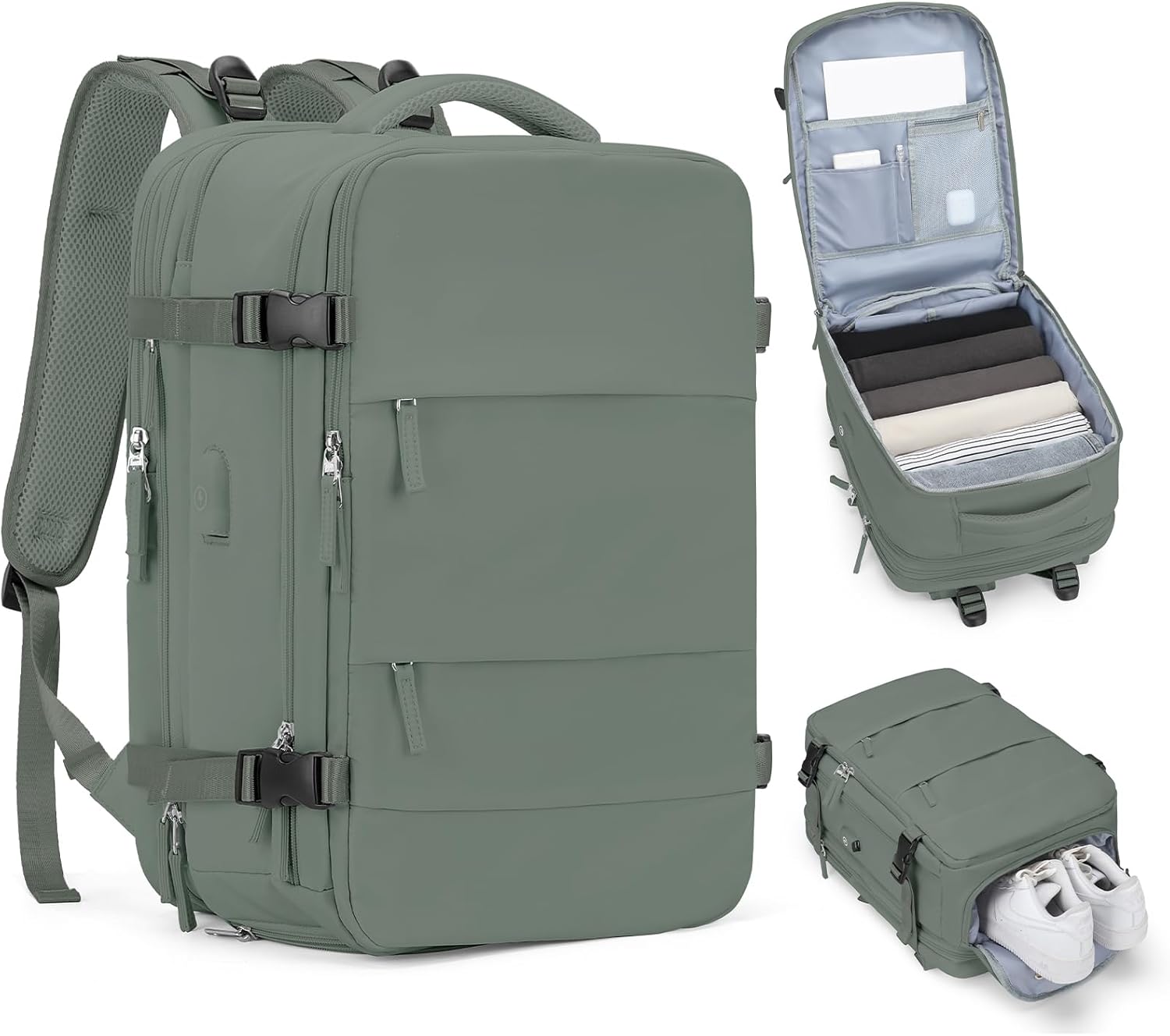 Coofay Expandable Carry on Backpack for Travel and Work