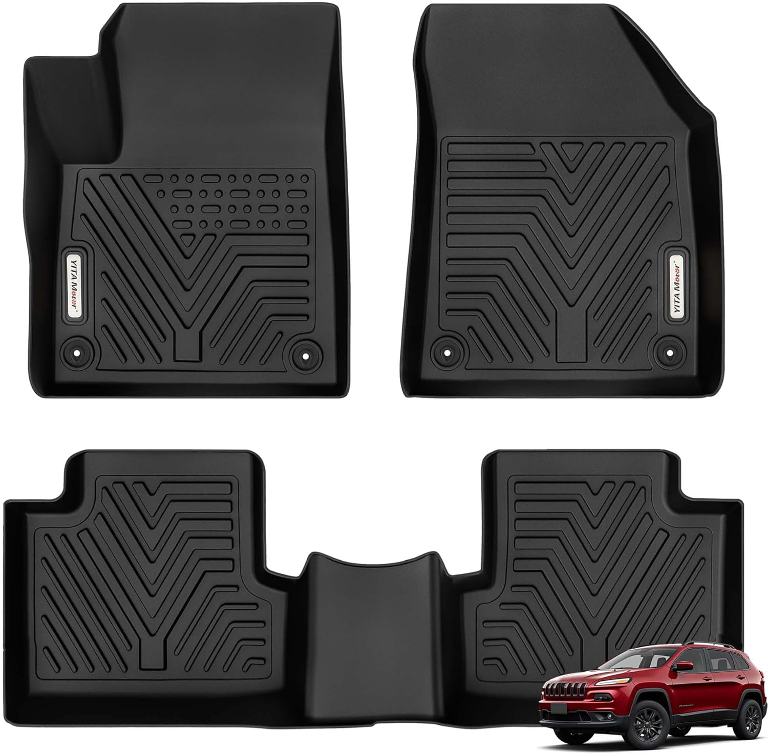 Custom Fit Floor Mats for 2015-2023 Jeep Cherokee - All-Weather