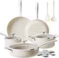 Redchef Ceramic Nonstick Cookware Set, 14pc - Healthy Ceramic Cookware