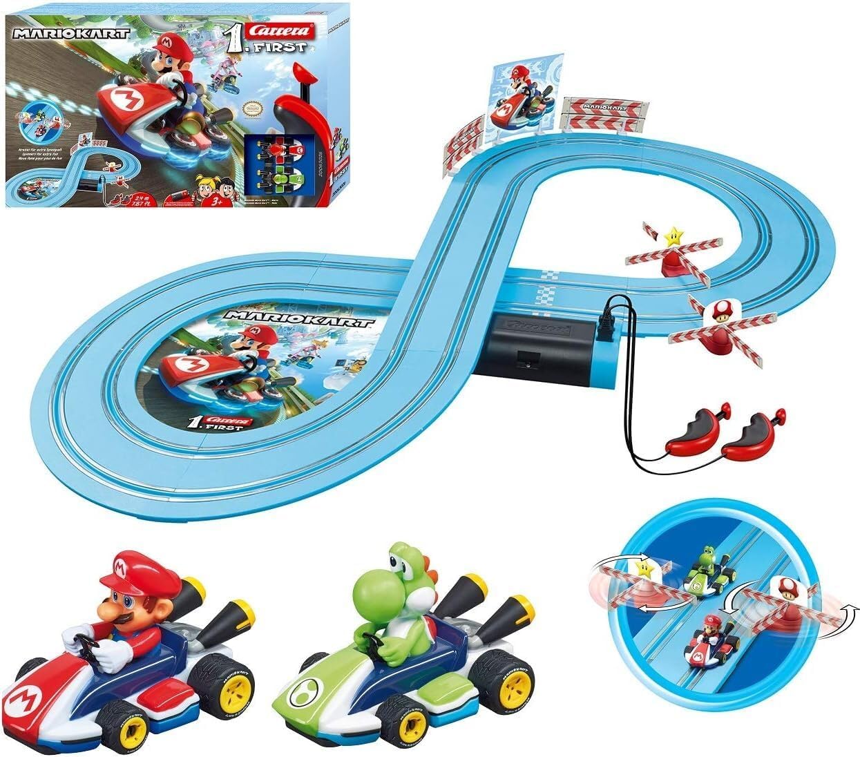 Carrera First Mario Kart Slot Car Race Track for Kids Ages 3