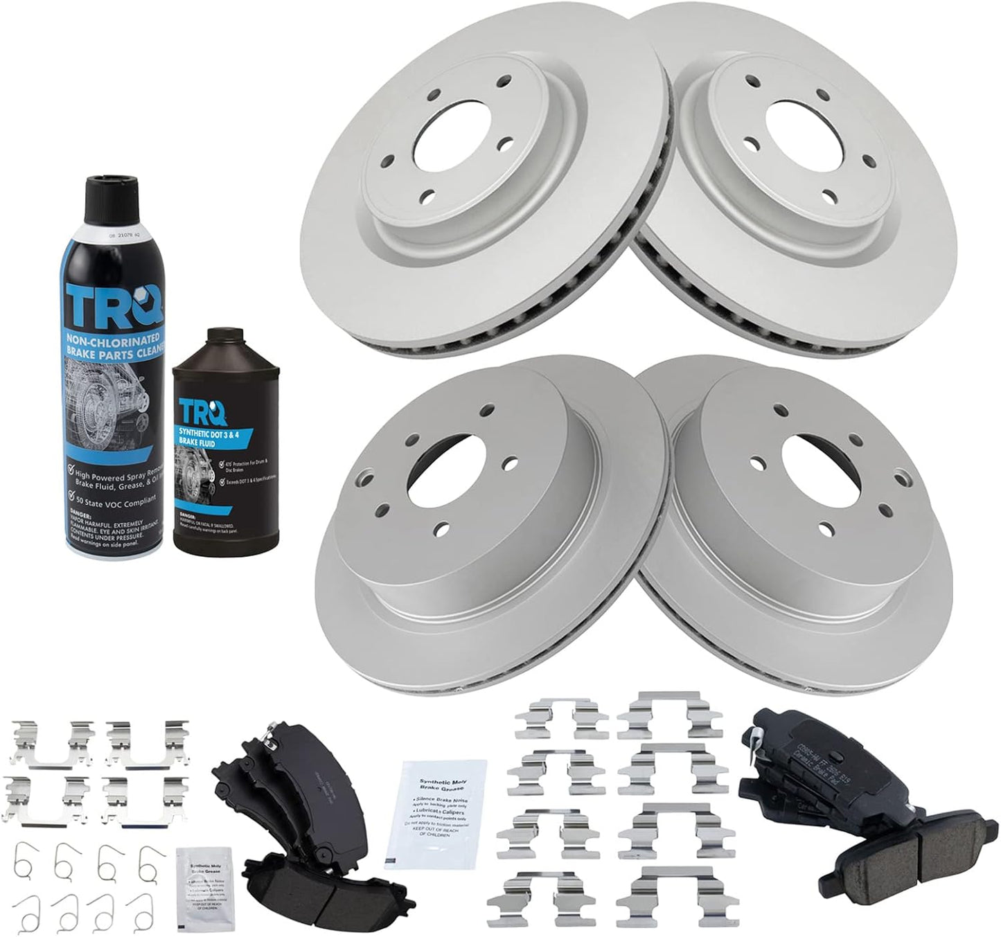 TRQ Brake Pad & Rotor Kit for INFINITI Q50 and Q60 Models