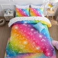Gradient Glitter Bedding Set Full 6Pcs - Colorful Galaxy Comforter