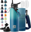 Insulated Water Bottle 40 oz - Thickened Vacuum Stainless Steel