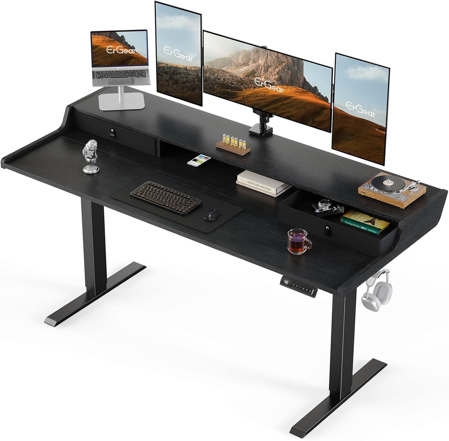 ErGear Electric Standing Desk with Drawers for Home Office