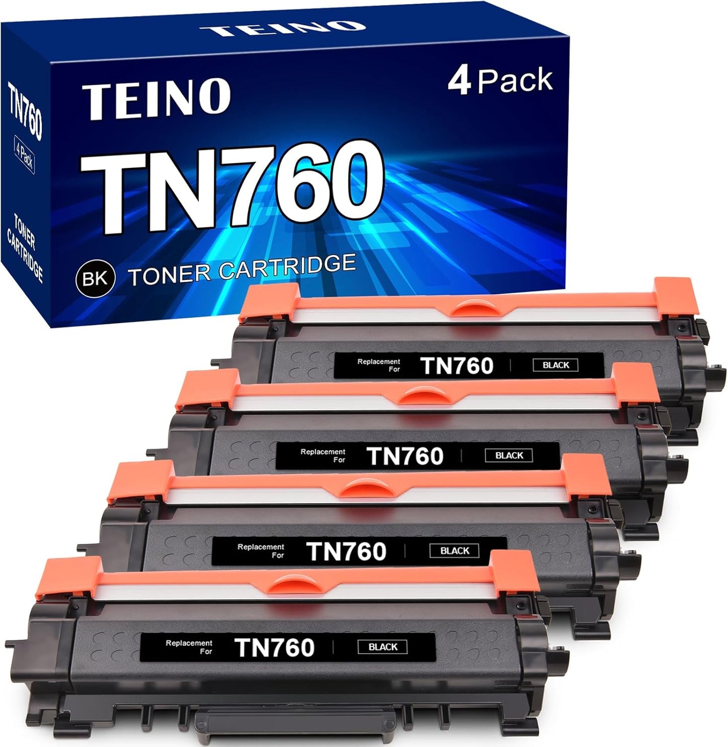 TEINO Compatible TN760 Toner Cartridges for Brother Printers