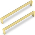 10 Pack Brushed Gold Cabinet Pulls 7-1/2 in Hole Centers - Knurled
