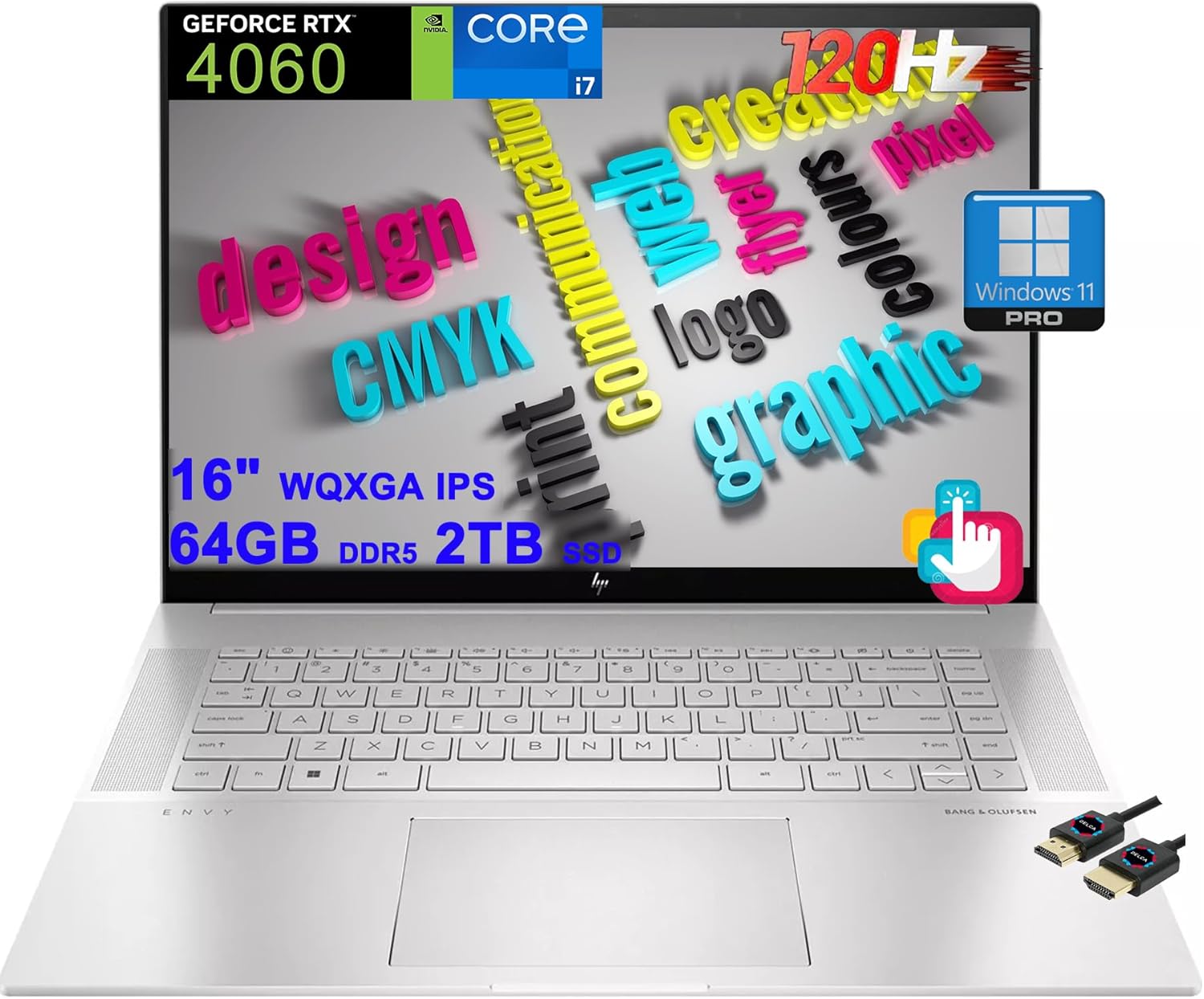 HP Envy 16 Designer Laptop with 16in Touchscreen and Power