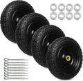 13 Inch Solid Rubber Tires 4.00-6 Flat Free Replacement - No More