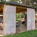 Waterproof Outdoor Sheer Curtains 4 Panels 52W x 96L Silver Grey