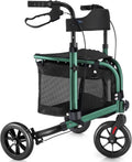 3 Wheel Rollator Walker with Seat for Slim Seniors - Lightweight Aid