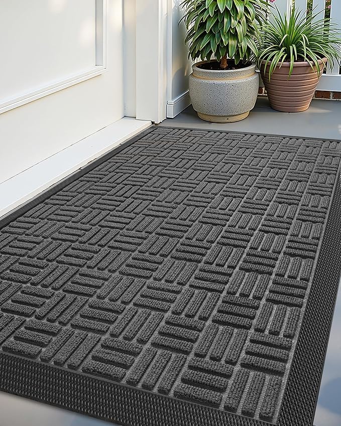 Color&Geometry Heavy Duty Non Slip Low Profile Doormat 24x48
