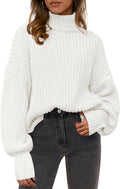 Fall Oversized Sweaters for Women - Chunky Knit Turtleneck Pullover