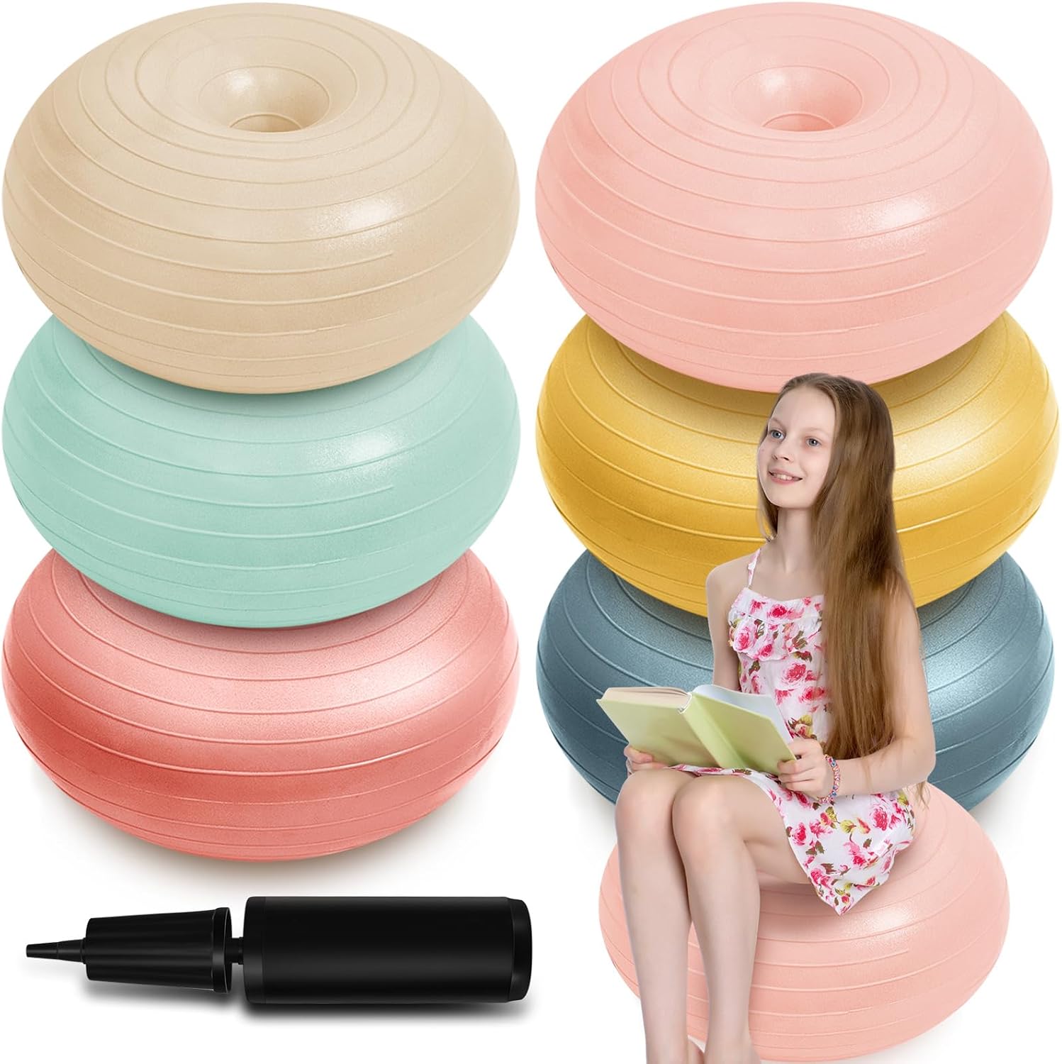 Flexible Seating for Classroom with 6 Colorful Yoga Ball Chairs