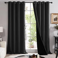 Blackout Curtains 100% Light Blocking Panel Set - Thermal Insulated