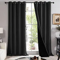 Blackout Curtains 100% Blackout Thermal Drapes - Full Light Blocking