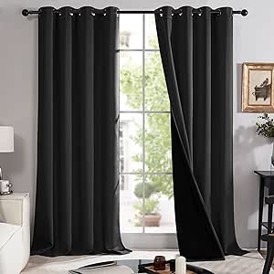 Deconovo Full Light Shading Blackout Curtains for Total Darkness
