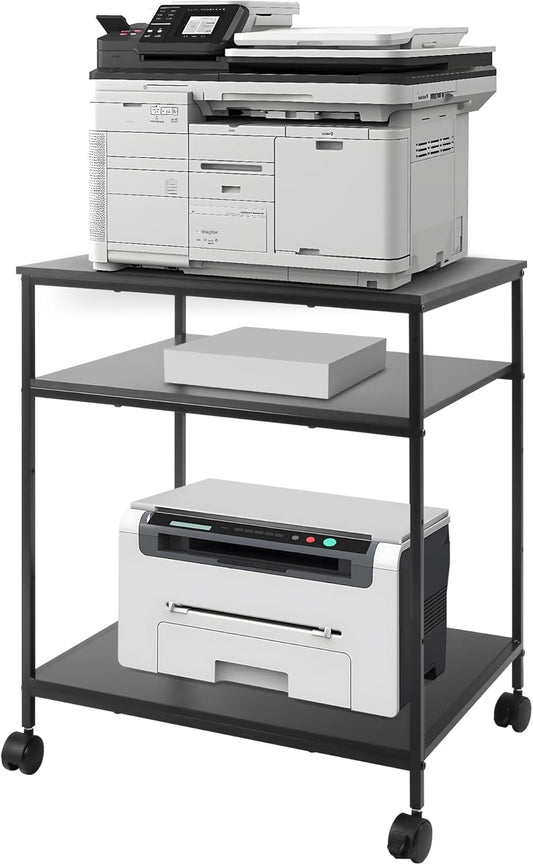Sutex 3-Tier Printer Stand - Adjustable Storage, 100 LBS Capacity