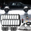 16Pods Metal Pure White LED Rock Lights Kit - Bright 24LED Underglow