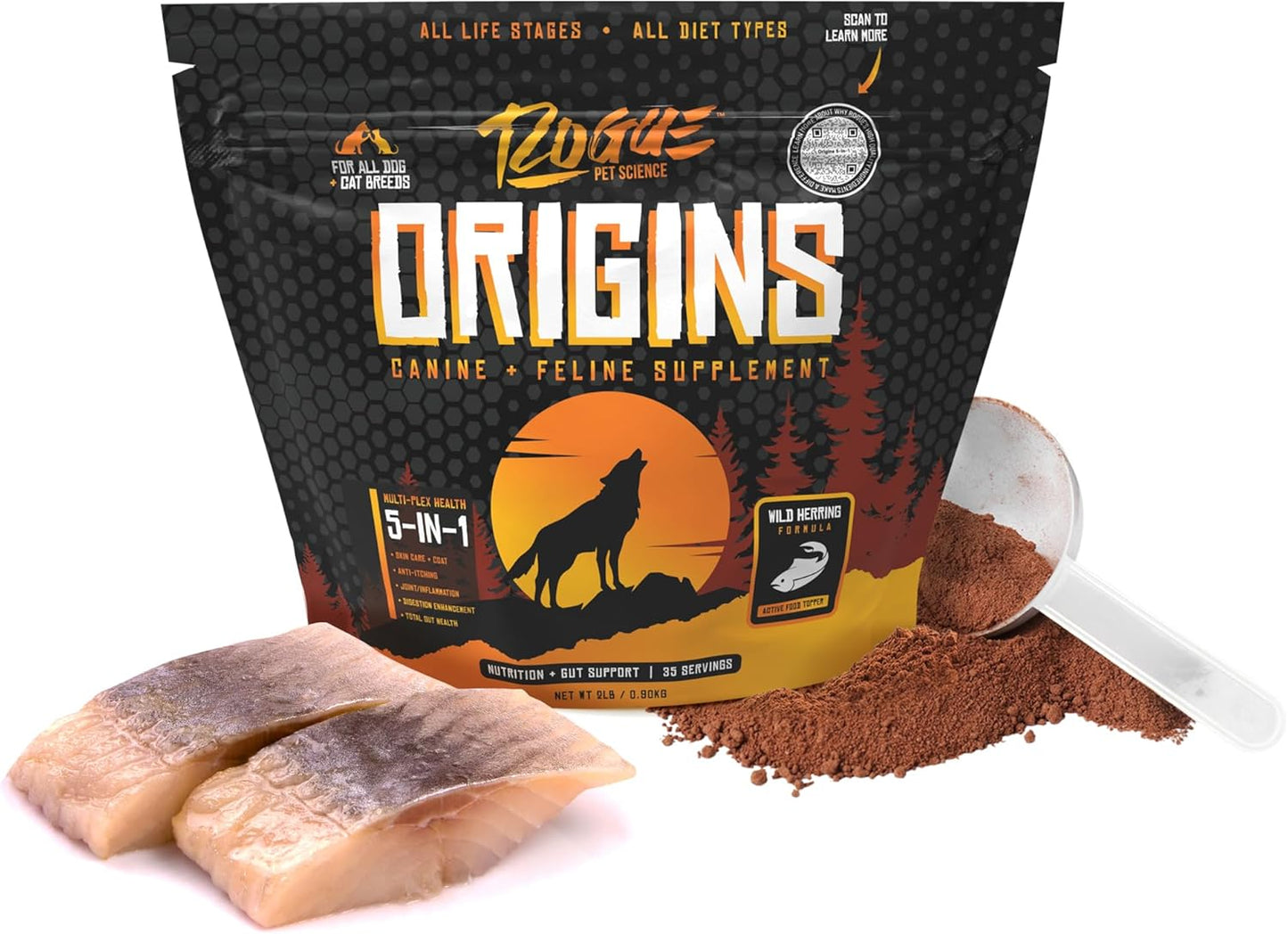 ROGUE PET SCIENCE Origins 5-in-1 Dog Supplement for Health