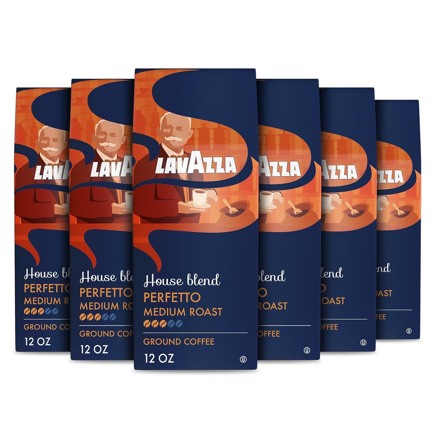 Lavazza House Blend Perfetto Ground Coffee - 6 Bags of 12oz