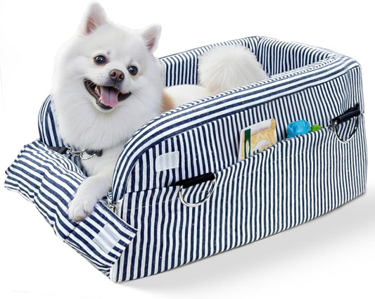 Dog Car Seat for Small Pets, Portable and Washable Design