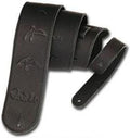 PRS Guitars Leather Birds Guitar Strap, Black - Soft American Leather