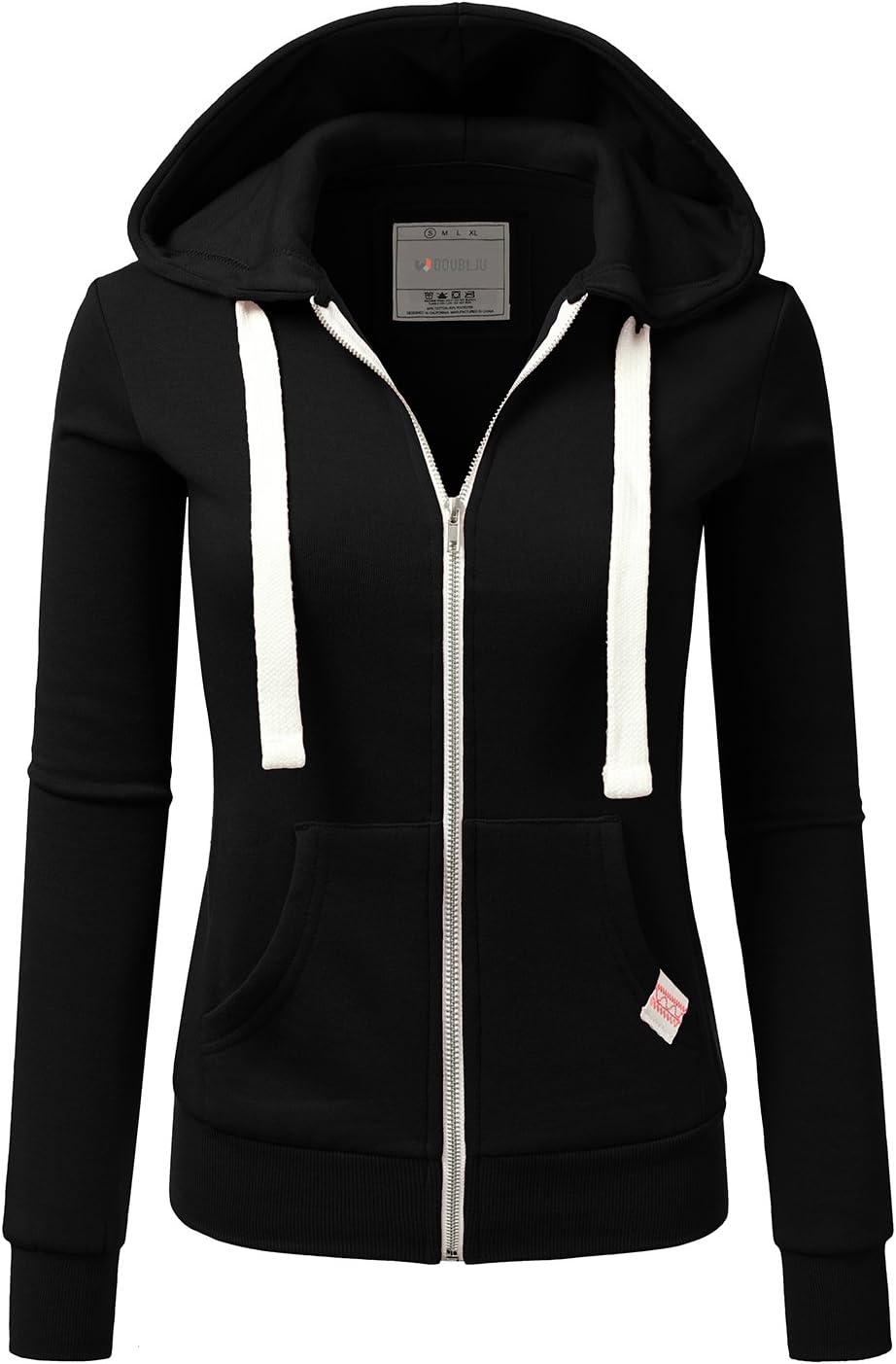DOUBLJU Lightweight Thin Zip-Up Hoodie Jacket for Women Plus Size