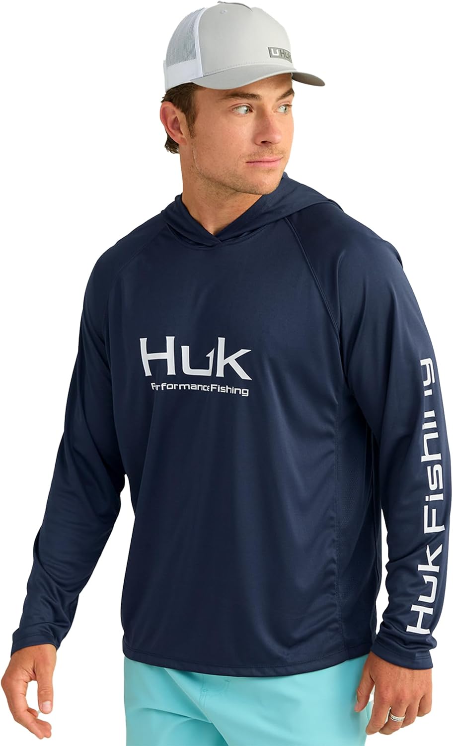 HUK Men's Pursuit Vented Long Sleeve Hoodie for Fishing Comfort