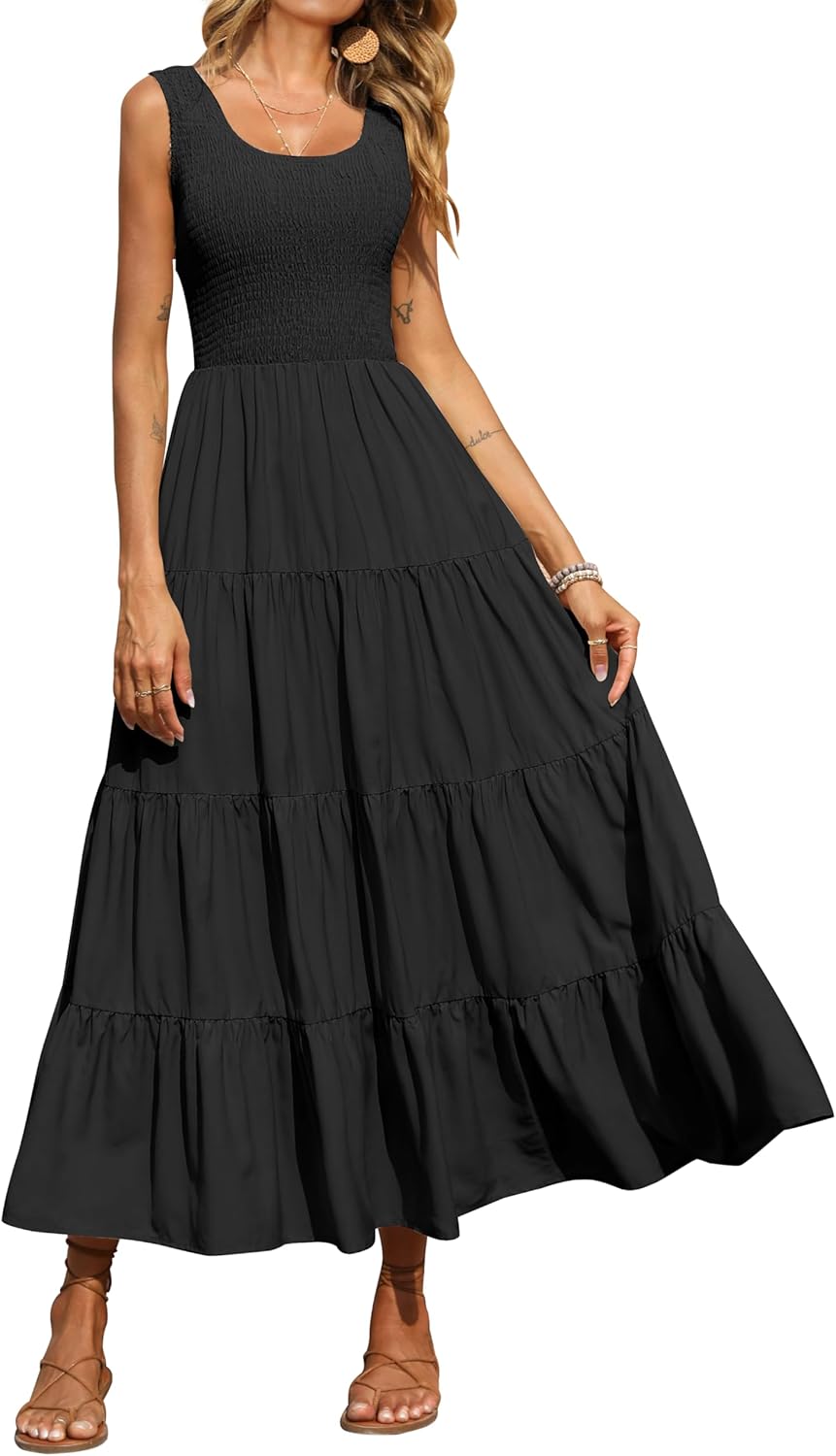 PRETTYGARDEN Women's Casual Loose Maxi Sundress for Summer