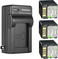 Kastar 3-Pack Battery and AC Wall Charger for JVC GZ-MG37 Series