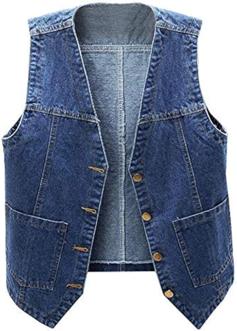 Ladyful Women's Sleeveless Denim Vest for Casual Style Lovers