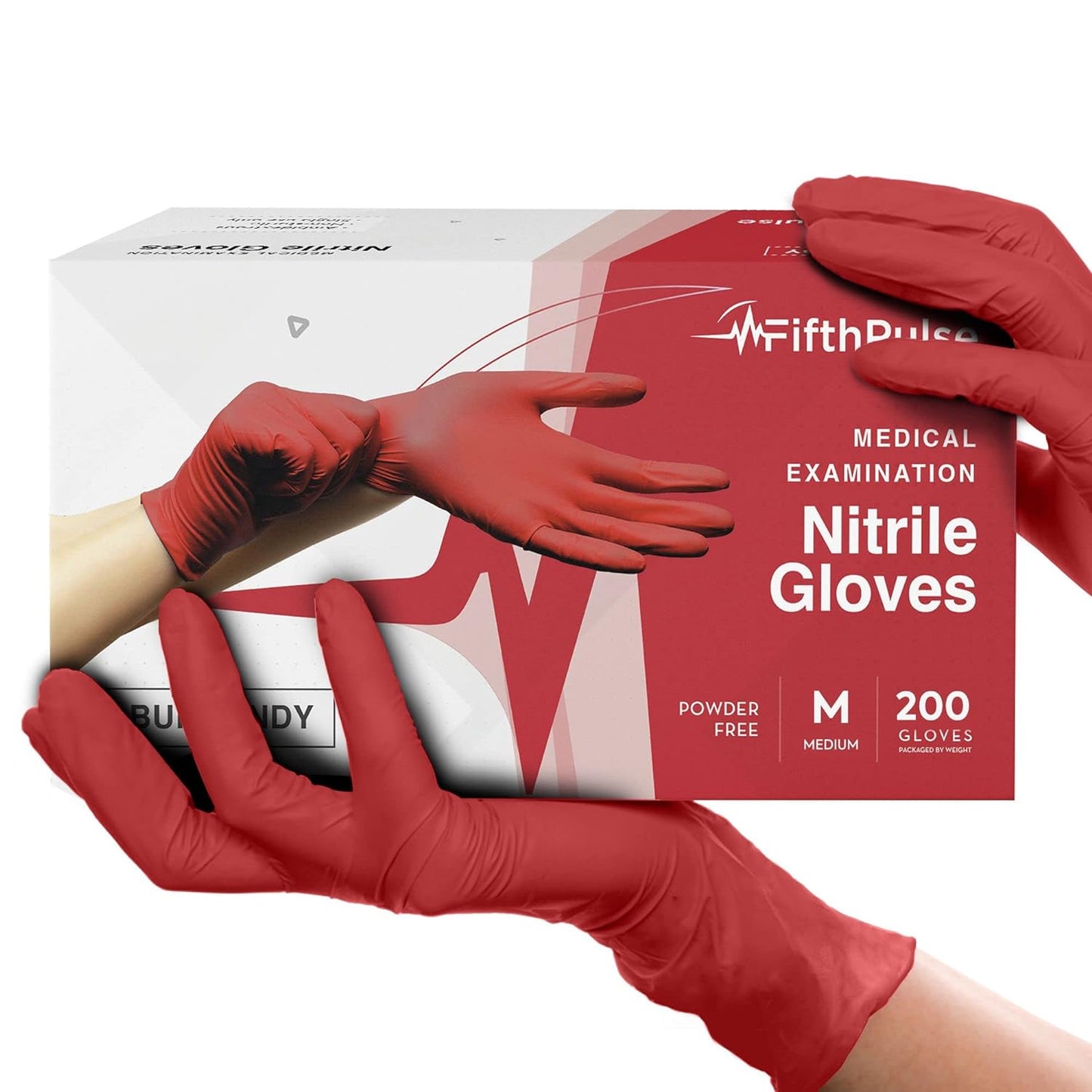 FifthPulse Disposable Gloves - 200 Count Medium - Latex-Free & Food Safe