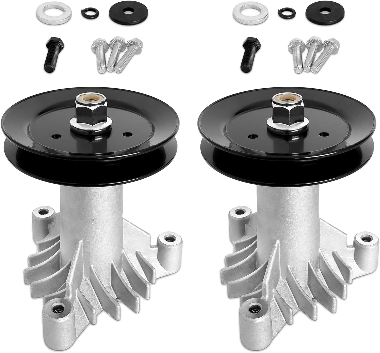 Spindle Assembly with Pulley for Craftsman Mowers - 2 Pack