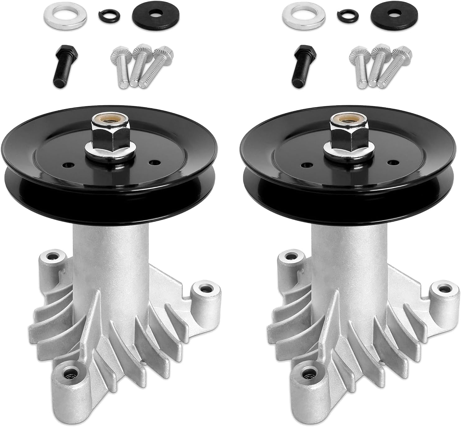 Spindle Assembly with Pulley for Craftsman Mowers - 2 Pack