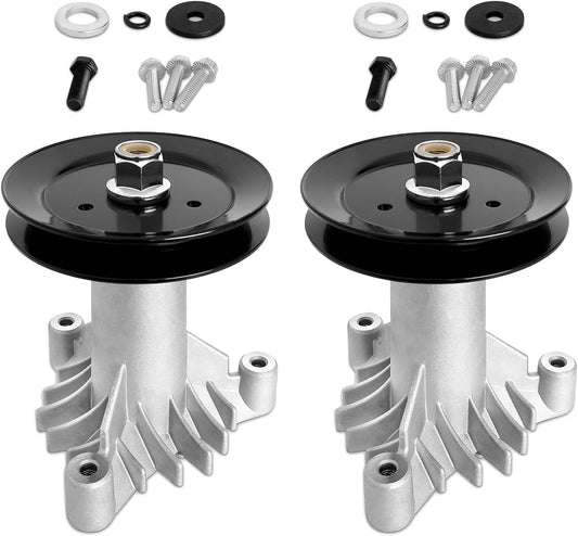 Spindle Assembly with Pulley for Craftsman Mowers - 2 Pack