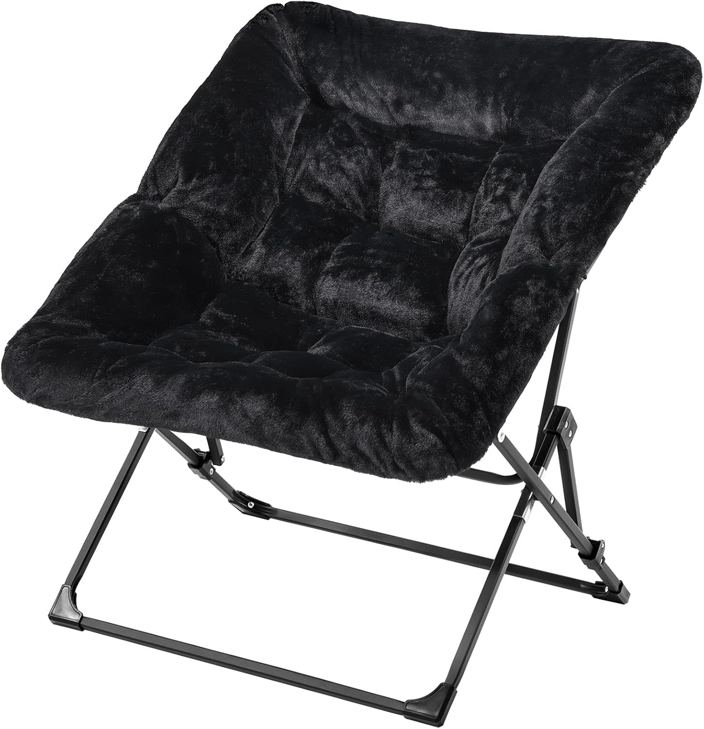 OAKHAM Comfy Chair for Adults - Soft Faux Fur Folding Lounge